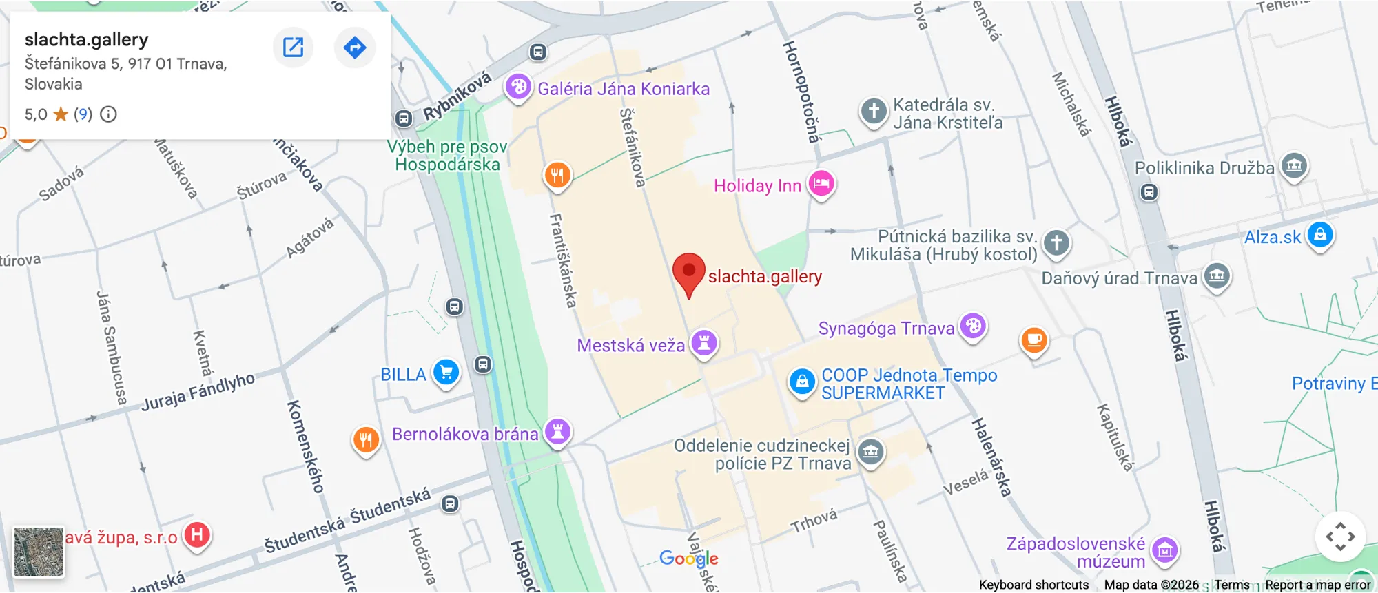 Mapa – slachta.gallery Trnava